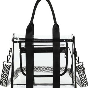 Clear Tote Bag Waterproof Large Crossbody Stadium Approved for Events